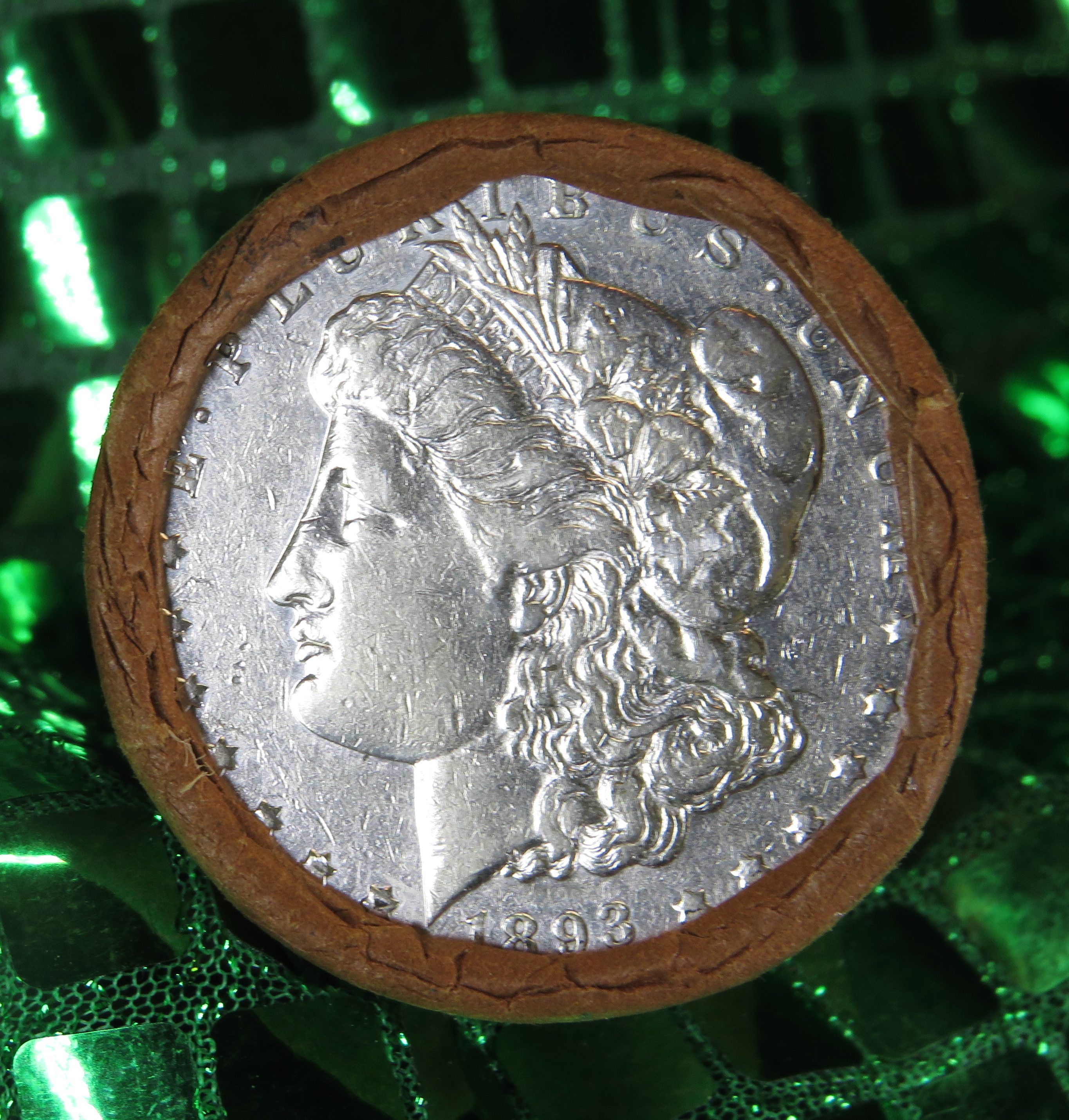 $20 U.S. Silver Morgan Dollar Roll 1893 END / 1891 END BIN